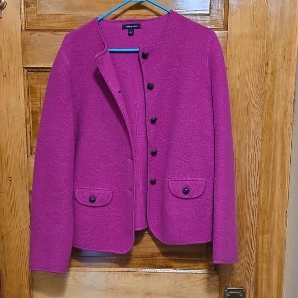 Lands' End Jackets & Blazers - Lands' End Pink Blazer Relaxed Fit Wool  12